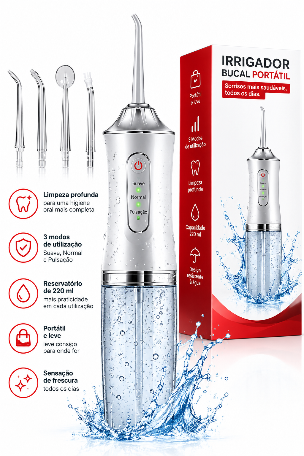 Irrigador Oral Portátil Sorriso 360